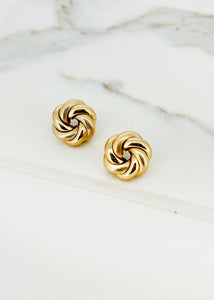 Envy Knot Stud Earring - Gold