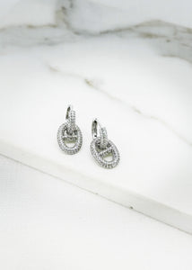 Envy Buckle Diamante Drop Earring - Silver