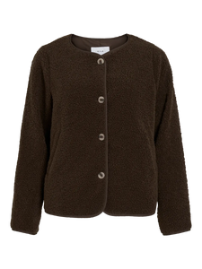 Vila Ada Teddy Jacket - Coffee Bean