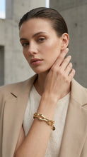 Load image into Gallery viewer, Envy Thick link faceted T-bar bracelet - Gold