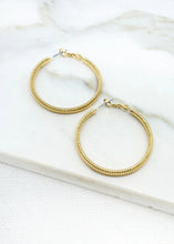 Load image into Gallery viewer, Envy Textured Hoop Earring - Gold