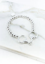 Load image into Gallery viewer, Envy Elasticated Horse Bit Bracelet - Silver