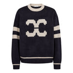Load image into Gallery viewer, Co Coutour CC Coco Logo Knit Jumper - Navy/Cream