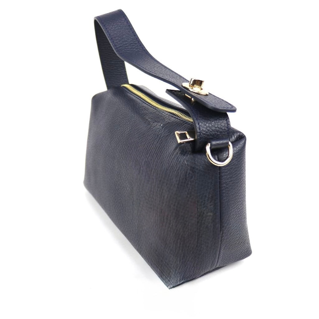 Top Handle Cross Body Bag - Navy