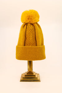 Powder Ingrid Bobble Hat - Mustard