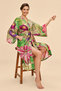 Load image into Gallery viewer, Powder Oversized Botanicals Kimono Gown