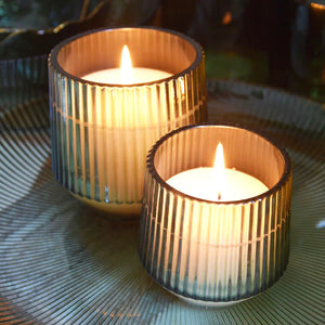 Candlelight Green Ribbed Scented Candle - Sicilian Basil & Wild Lemon - 2 Sizes