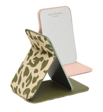 Load image into Gallery viewer, Alice Wheeler Mini Folding Mirror - Olive Leopard