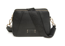 Load image into Gallery viewer, Alice Wheeler Kensington Double Zip Crossbody Bag - Black