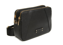 Load image into Gallery viewer, Alice Wheeler Kensington Double Zip Crossbody Bag - Black