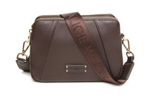 Load image into Gallery viewer, Alice Wheeler Kensington Double Zip Crossbody Bag - Chocolate