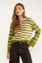 Load image into Gallery viewer, Nümph Nuriette Block Stripe Jumper - Calla Green