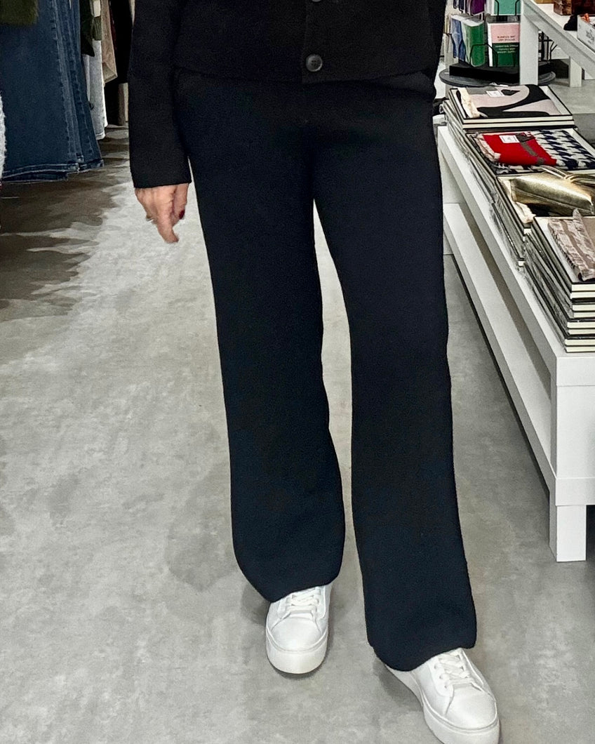 Hannah Knitted Trouser - Black