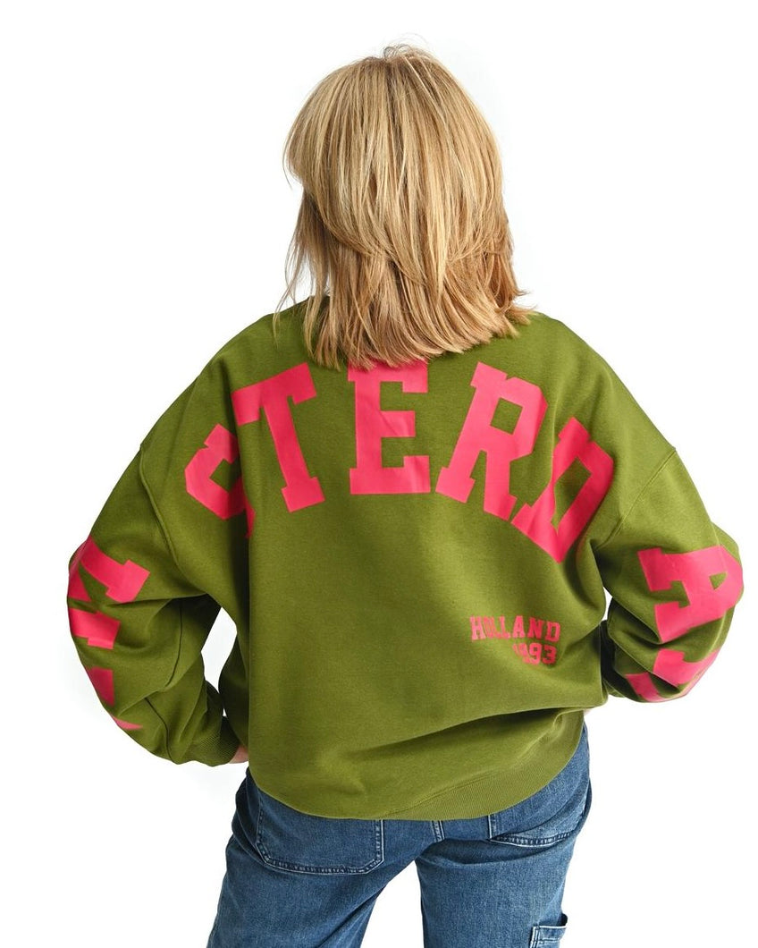 Amsterdam Oversize Sweatshirt - Green/Pink