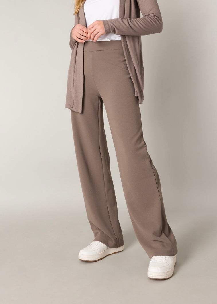 Base Level - Yarah Trouser - Dark Taupe