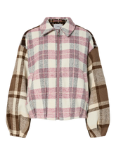 Load image into Gallery viewer, Yas Ruby Bomber Jacket - Patchwork Check