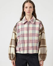Load image into Gallery viewer, Yas Ruby Bomber Jacket - Patchwork Check