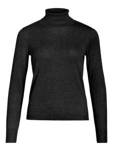 Vila Claudie Roll Neck Jumper - Black