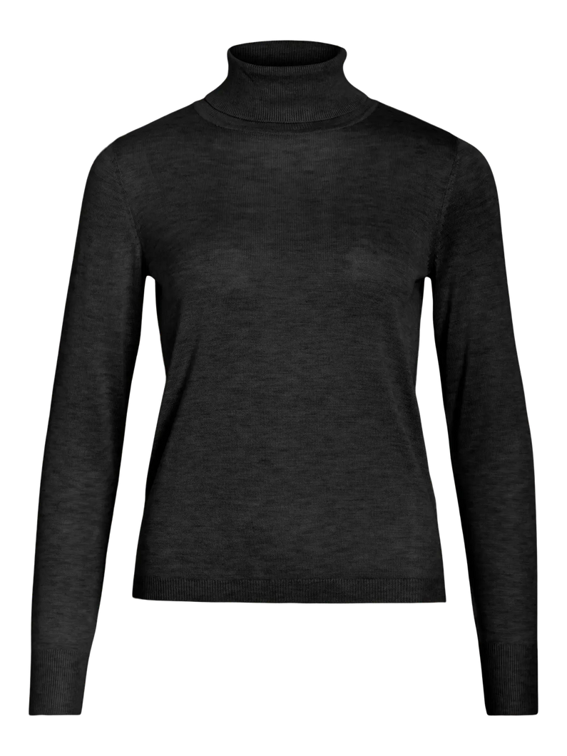 Vila Claudie Roll Neck Jumper - Black