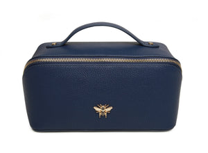 Alice Wheeler Train Case - Navy