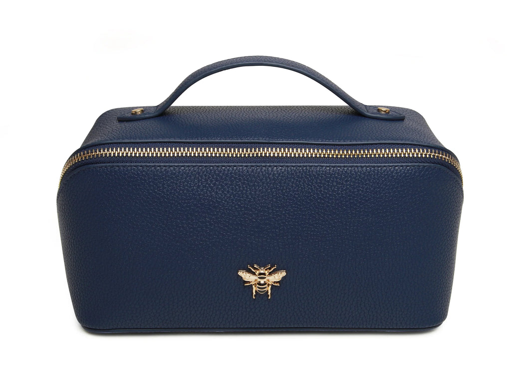 Alice Wheeler Train Case - Navy