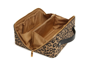 Alice Wheeler Train Case - Dark Leopard