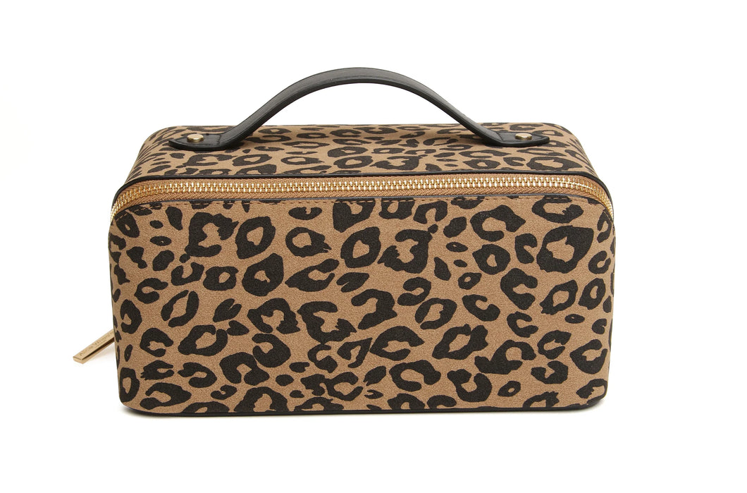 Alice Wheeler Train Case - Dark Leopard