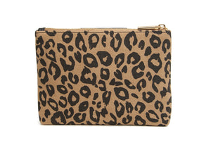 Alice Wheeler Dark Leopard Print Pouch