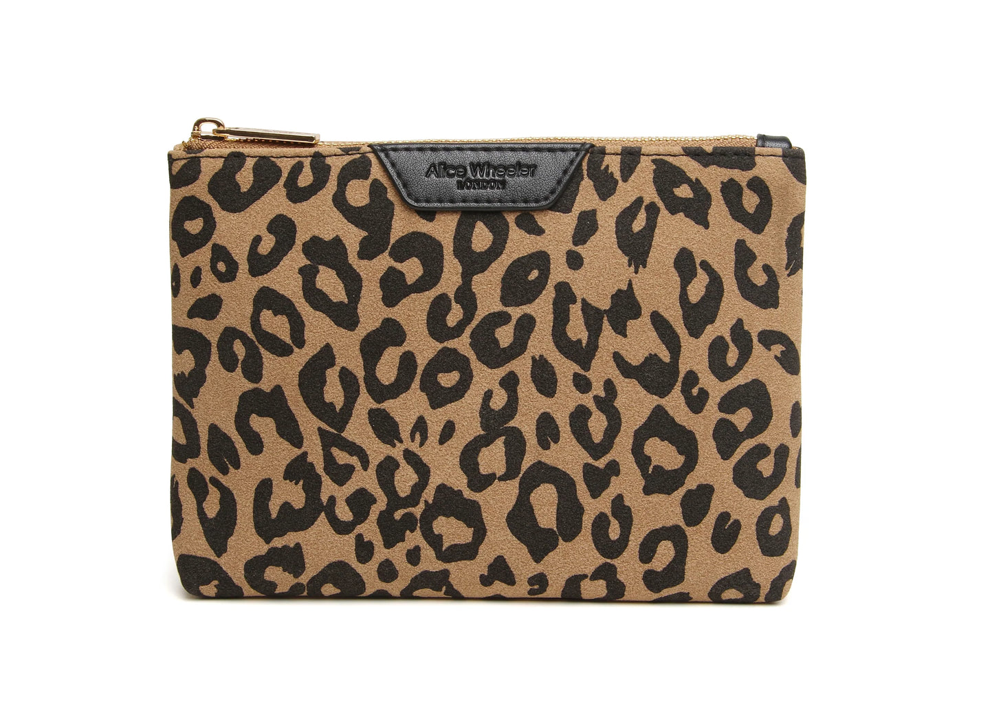 Alice Wheeler Dark Leopard Print Pouch
