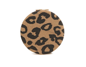 Alice Wheeler Dark Leopard Round Mirror Compact
