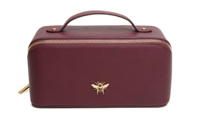 Alice Wheeler Train Case - Berry