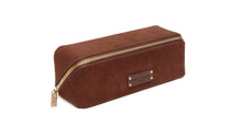 Load image into Gallery viewer, Alice Wheeler Kensington Suede Train Case - Small Chocolate