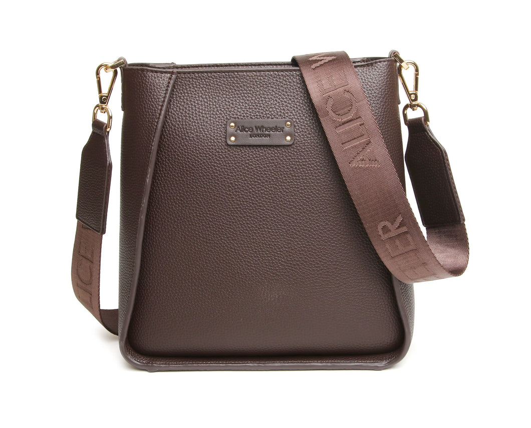 Alice Wheeler Kensington Crossbody Bag - Chocolate
