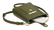 Load image into Gallery viewer, Alice Wheeler Kensington Phone Crossbody Bag - Olive