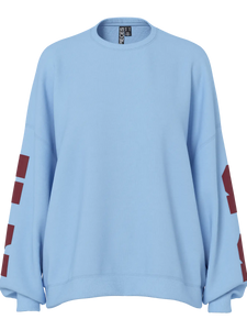 Brooklyn Oversize Sweatshirt - Blue/Burgundy