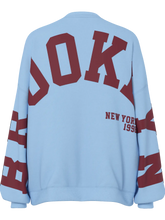 Load image into Gallery viewer, Brooklyn Oversize Sweatshirt - Blue/Burgundy
