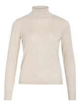 Load image into Gallery viewer, Vila Claudie Roll Neck Jumper - Light Natural Melange