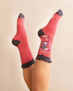 Powder Initial Ankle Socks - Letters A-Z