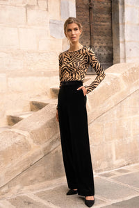 Gabrielle Velvet Trousers - Black