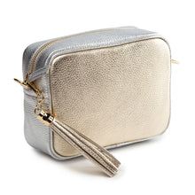 Load image into Gallery viewer, Ellie Beaumont Metallic Blend Crossbody Bag - Silver/Gold