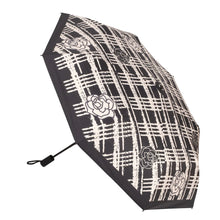 Load image into Gallery viewer, Elie Beaumont  Folding Umbrella - Roses on Checks