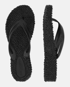 Ilse Jacobsen Platform Glitter Flip Flop - Black