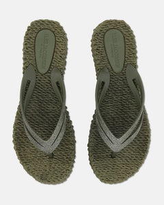 Ilse Jacobsen Platform Glitter Flip Flop - Army