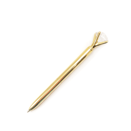 Hearts Designs Gold Diamond Pen