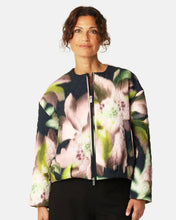 Load image into Gallery viewer, Ilse Jacobsen Short Quilted Jacket  - Dark  Photoristic Flower