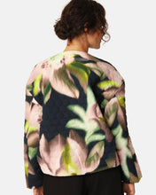 Load image into Gallery viewer, Ilse Jacobsen Short Quilted Jacket  - Dark  Photoristic Flower