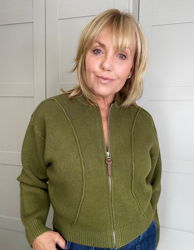 Olivia Knitted Cardigan - Green