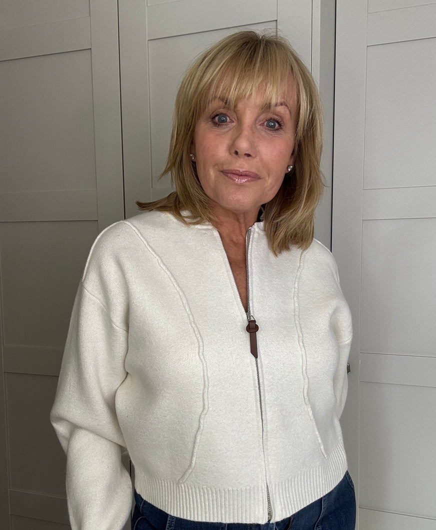 Olivia Knitted Cardigan - Ecru