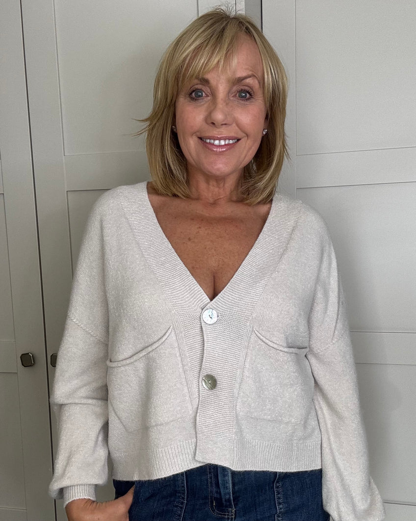 Supersoft Pocket Cardigan - Stone