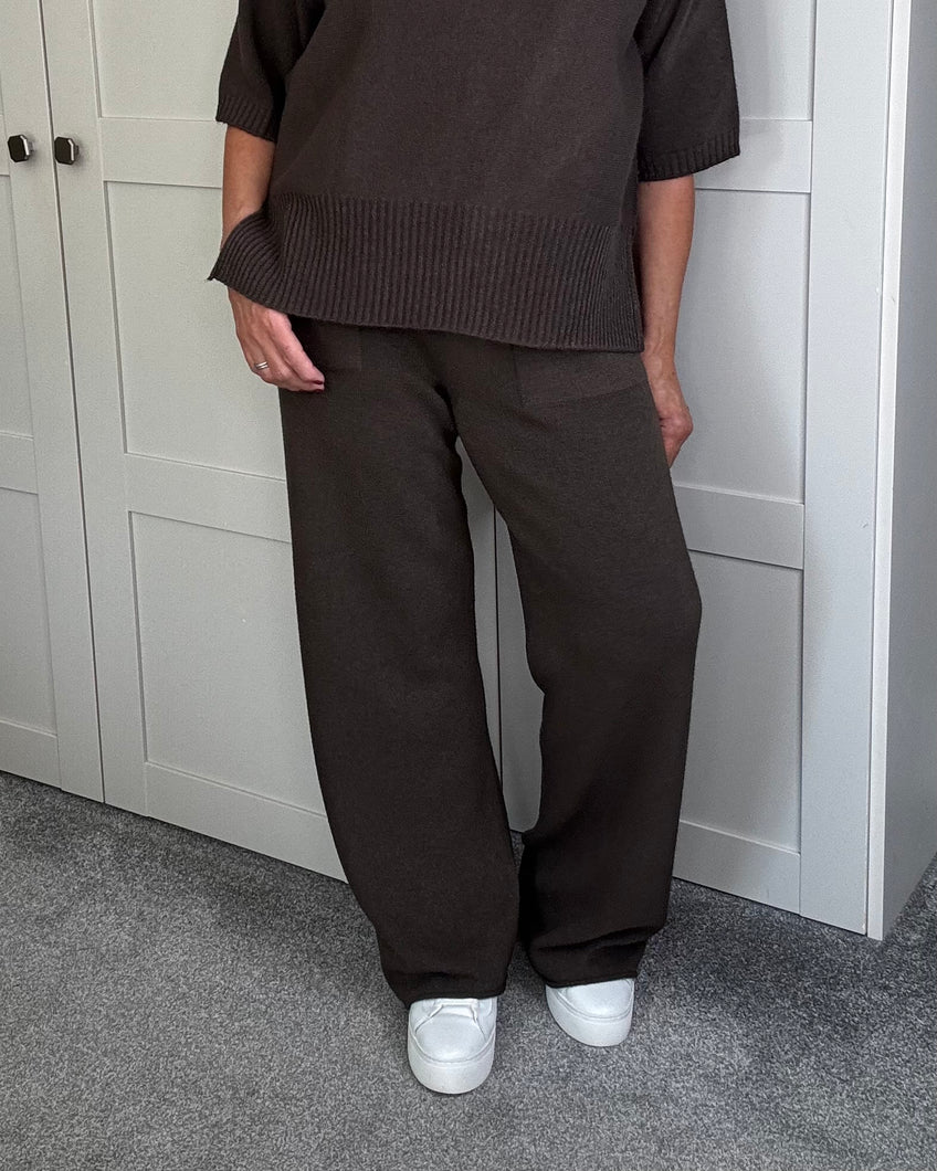 Supersoft Jessie Knitted Trousers - Chocolate